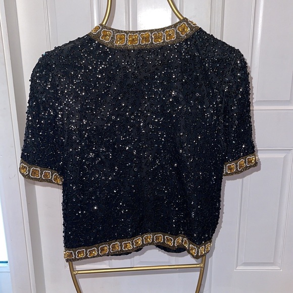 Vintage Laurence Kazar sequin jacket - Picture 2 of 8